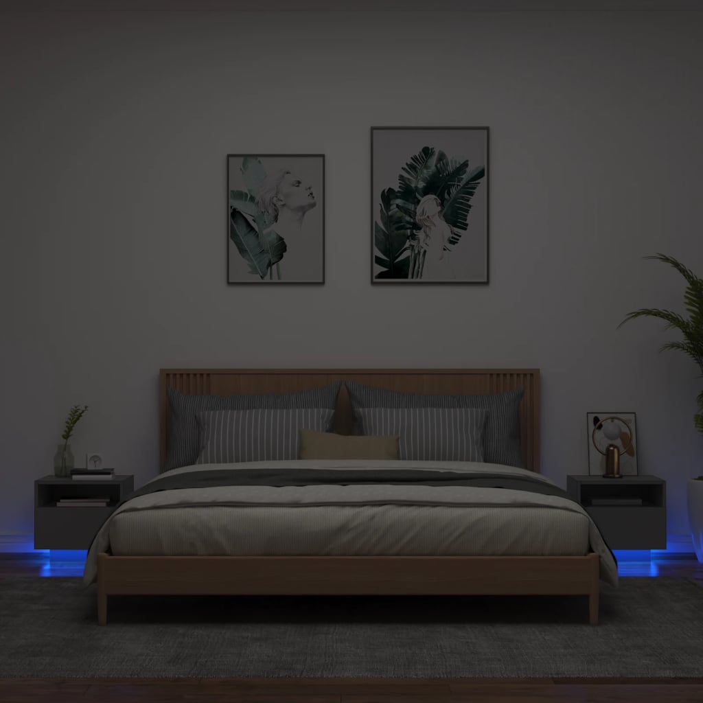 Comodino Con Luci Led 40X39X37 Cm