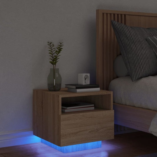 Comodino Con Luci Led 40X39X37 Cm