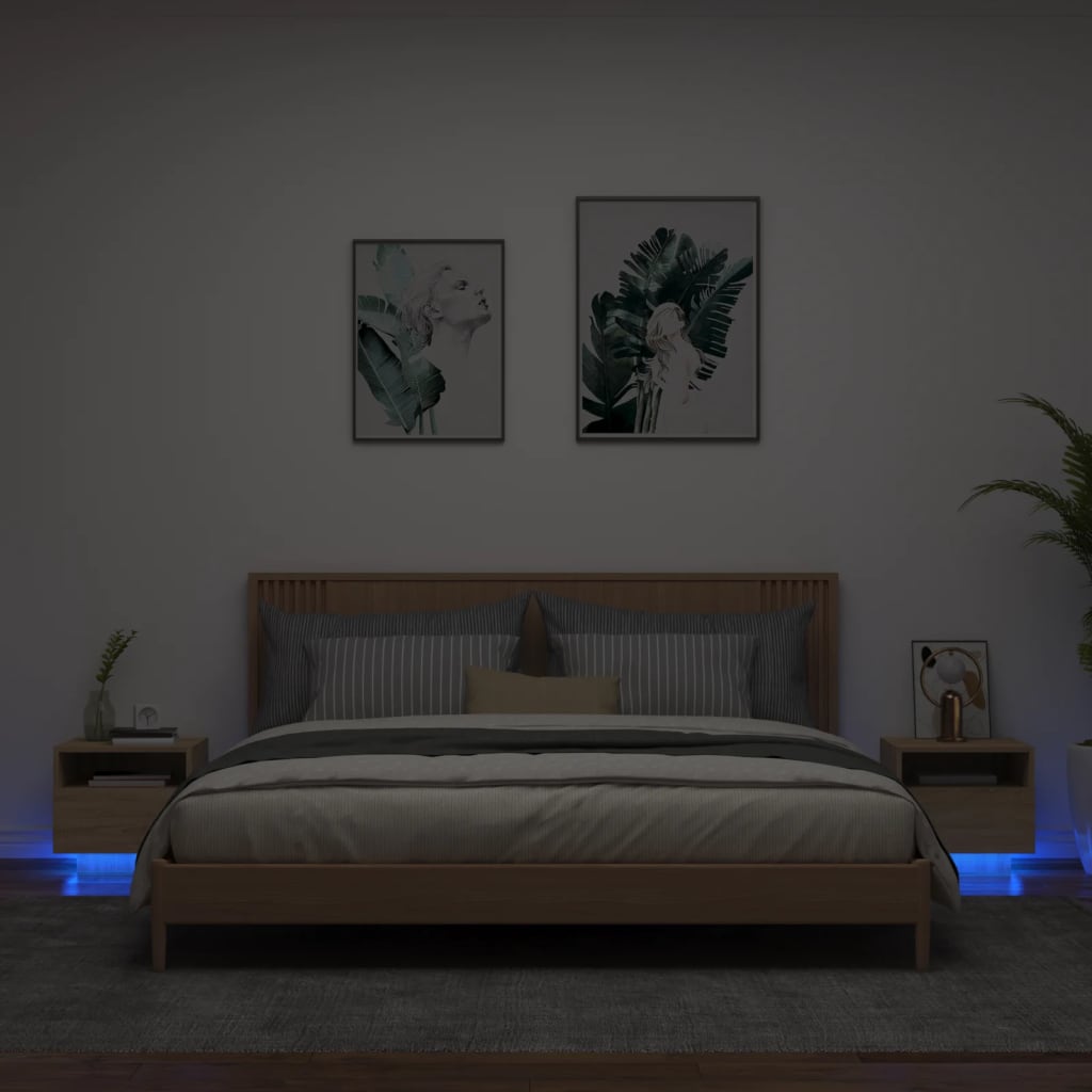Comodino Con Luci Led 40X39X37 Cm