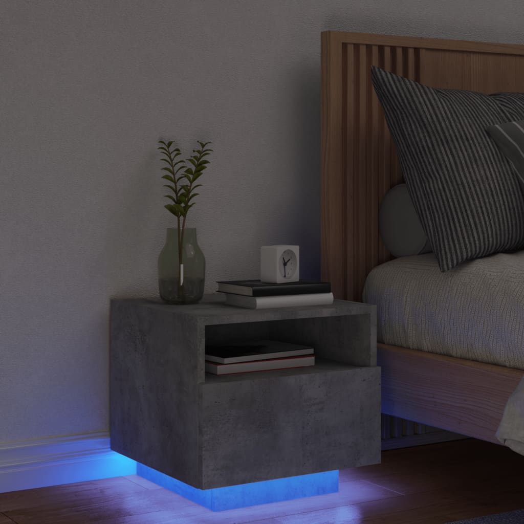 Comodino Con Luci Led 40X39X37 Cm