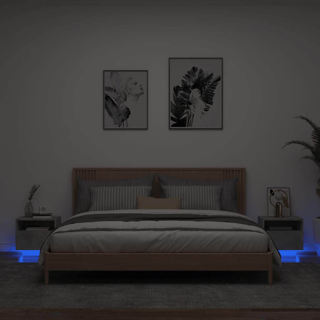 Comodino Con Luci Led 40X39X37 Cm