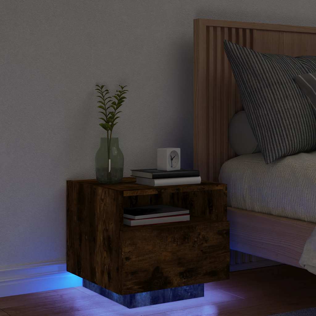Comodino Con Luci Led 40X39X37 Cm