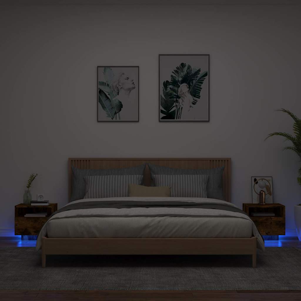 Comodino Con Luci Led 40X39X37 Cm