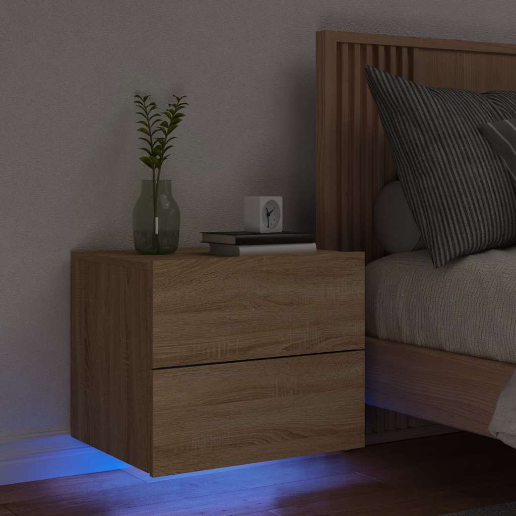 Comodino A Parete Con Luci Led