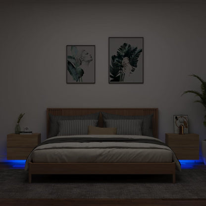 Comodino A Parete Con Luci Led