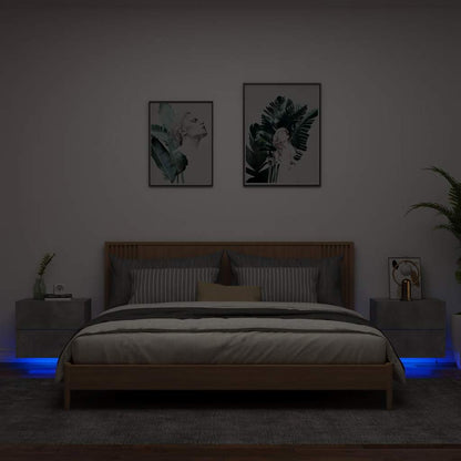Comodino A Parete Con Luci Led