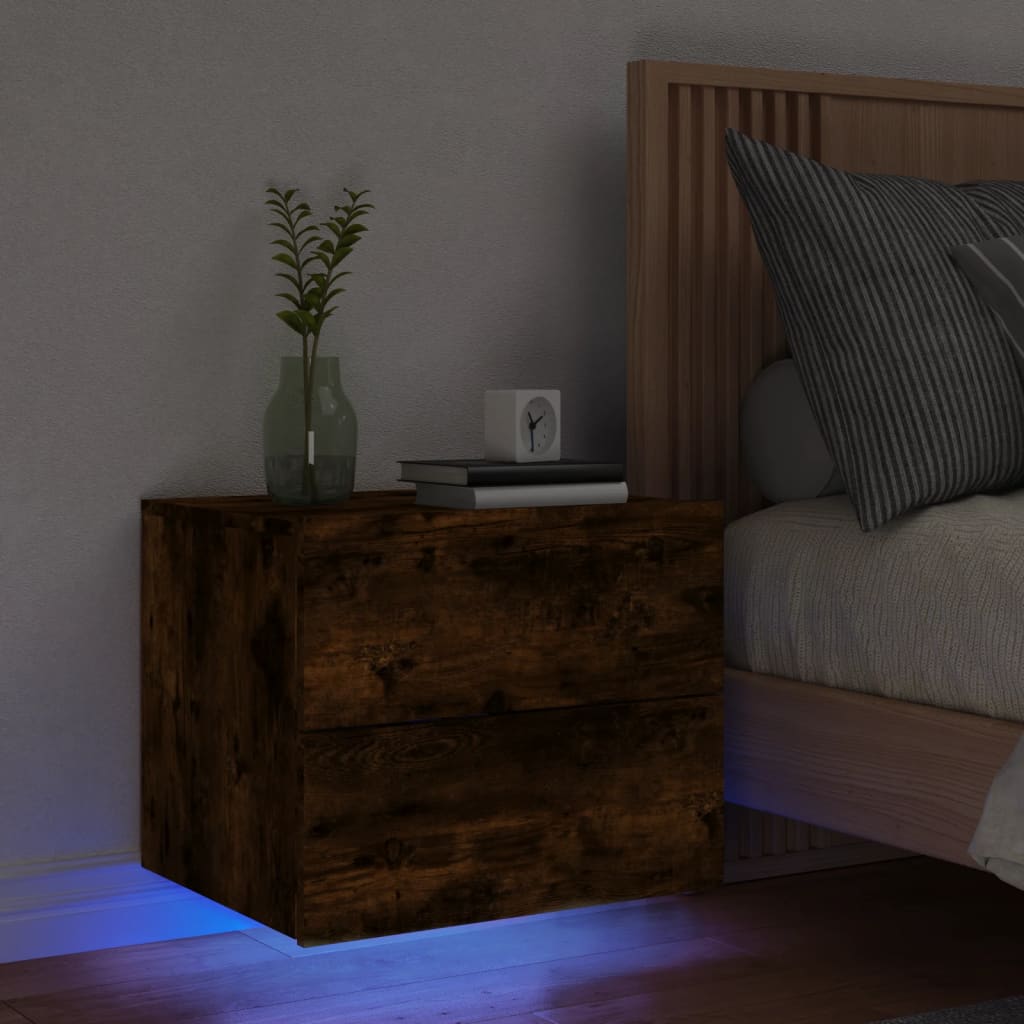 Comodino A Parete Con Luci Led