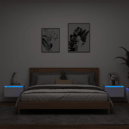 Comodino A Parete Con Luci Led