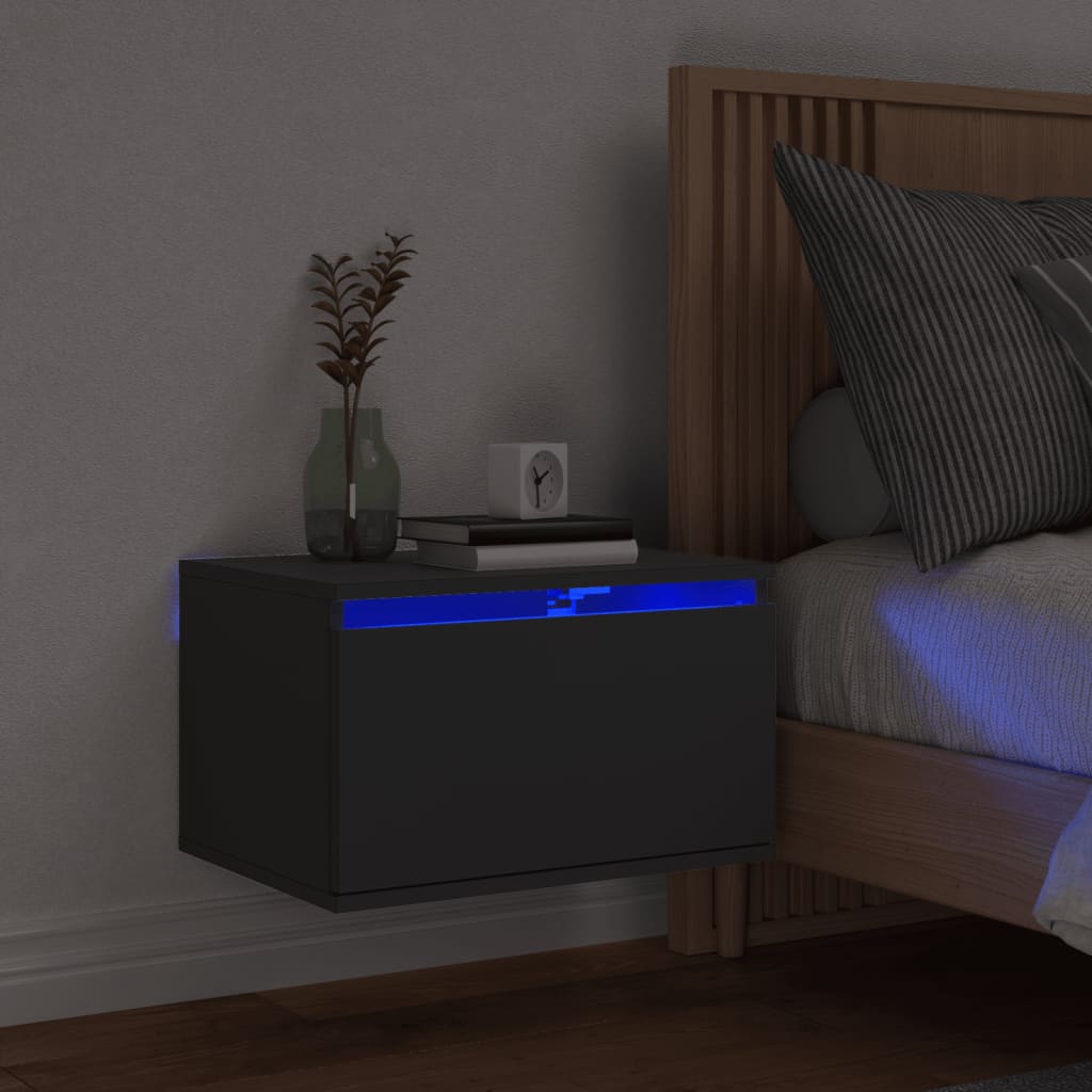 Comodino A Parete Con Luci Led