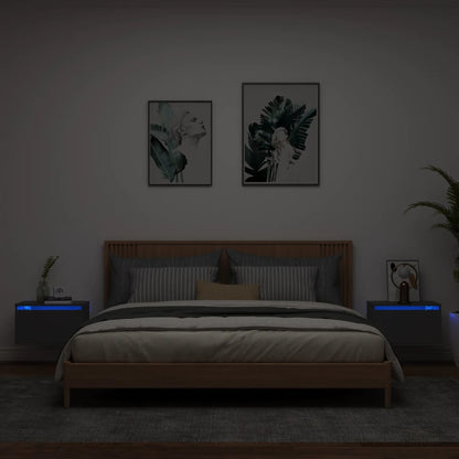 Comodino A Parete Con Luci Led