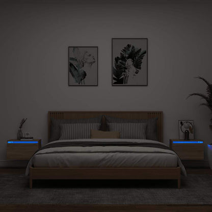 Comodino A Parete Con Luci Led