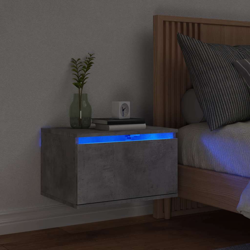 Comodino A Parete Con Luci Led