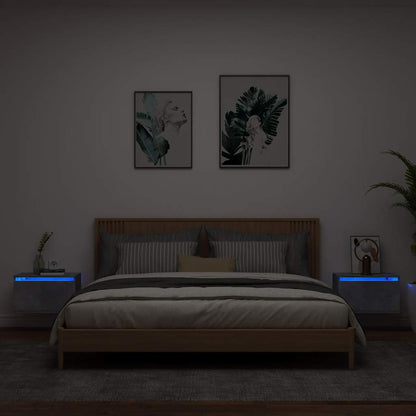 Comodino A Parete Con Luci Led