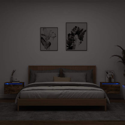 Comodino A Parete Con Luci Led
