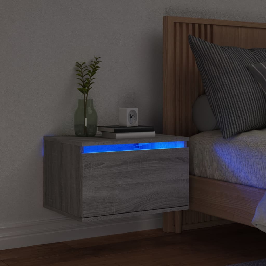 Comodino A Parete Con Luci Led