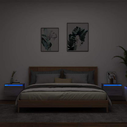 Comodino A Parete Con Luci Led