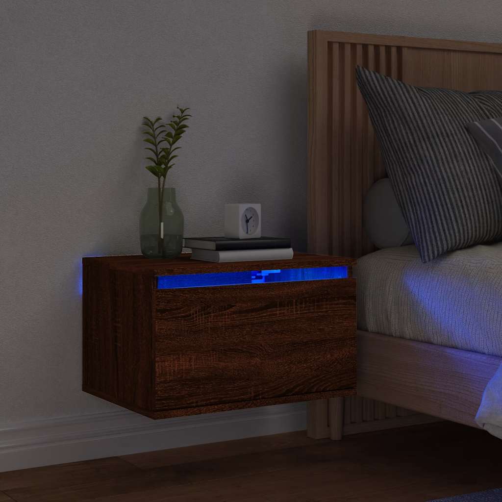 Comodino A Parete Con Luci Led