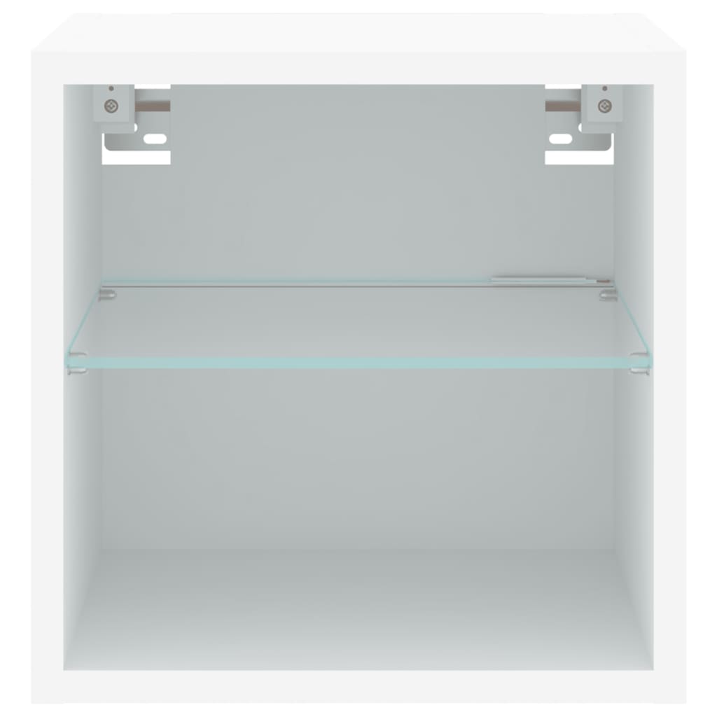 Mobile Tv A Parete Con Luci Led Bianco 30X28,5X30 Cm