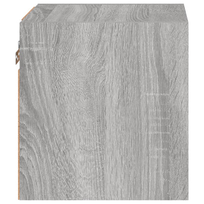 Mobili Tv A Parete Con Luci Led 2Pz Grigio Sonoma 30X28,5X30 Cm