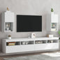 Mobili Tv Con Luci Led 2 Pz 30,5X30X102 Cm