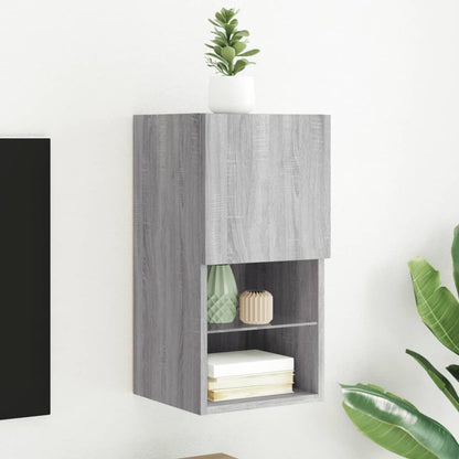 Mobili Tv Con Luci Led 2 Pz 30,5X30X102 Cm