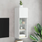 Mobili Tv Con Luci Led 2 Pz 30,5X30X102 Cm