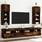Mobili Tv Con Luci Led 2 Pz 30,5X30X102 Cm