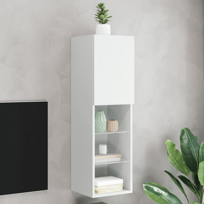 Mobili Tv Con Luci Led 2 Pz 30,5X30X102 Cm