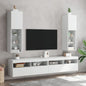 Mobili Tv Con Luci Led 2 Pz 30,5X30X102 Cm