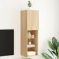 Mobili Tv Con Luci Led 2 Pz 30,5X30X102 Cm