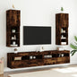 Mobili Tv Con Luci Led 2 Pz 30,5X30X102 Cm