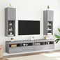 Mobili Tv Con Luci Led 2 Pz 30,5X30X102 Cm