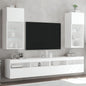 Mobili Tv Con Luci Led 2 Pz 30,5X30X102 Cm
