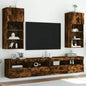Mobili Tv Con Luci Led 2 Pz 30,5X30X102 Cm