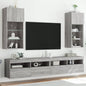 Mobili Tv Con Luci Led 2 Pz 30,5X30X102 Cm