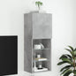 Mobili Tv Con Luci Led 2 Pz 30,5X30X102 Cm