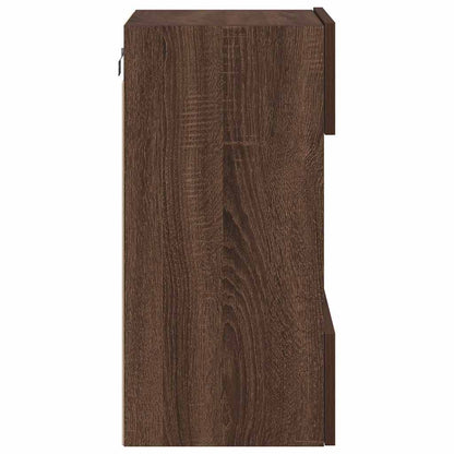 Mobili Da Parete Con Luci Led Per Tv 2Pz Rovere Marrone 40X30X60,5Cm Rovere Marrone