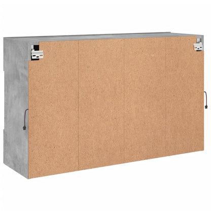 Mobile Tv A Parete Con Luci Led 98,5X30X60,5 Cm Grigio Cemento