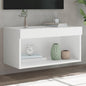 Mobili Porta Tv Con Luci Led 2 Pz Bianchi 80X30X30 Cm