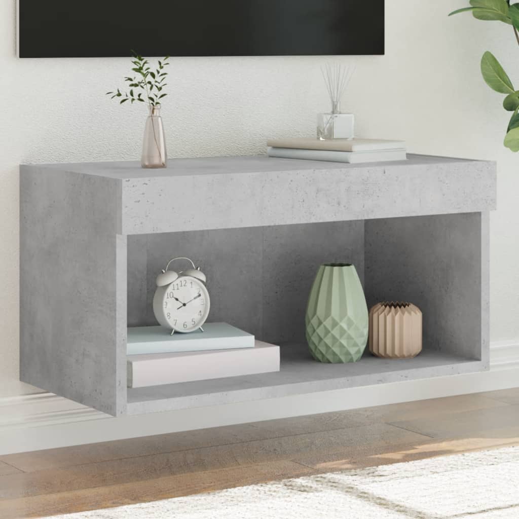 Mobili Porta Tv Con Luci Led 2 Pz Bianchi 80X30X30 Cm