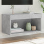 Mobili Porta Tv Con Luci Led 2 Pz Bianchi 80X30X30 Cm