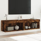 Mobili Porta Tv Con Luci Led 2 Pz Bianchi 80X30X30 Cm