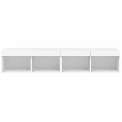 Mobili Porta Tv Con Luci Led 2 Pz Bianchi 80X30X30 Cm