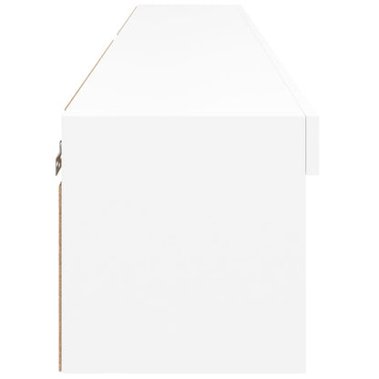 Mobili Porta Tv Con Luci Led 2 Pz Bianchi 80X30X30 Cm