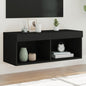 Mobili Porta Tv Con Luci Led 2 Pz Bianchi 80X30X30 Cm