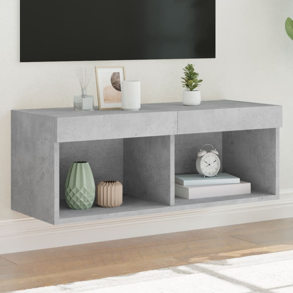 Mobili Porta Tv Con Luci Led 2 Pz Bianchi 80X30X30 Cm