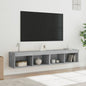 Mobili Porta Tv Con Luci Led 2 Pz Bianchi 80X30X30 Cm