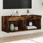 Mobili Porta Tv Con Luci Led 2 Pz Bianchi 80X30X30 Cm