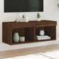 Mobili Porta Tv Con Luci Led 2 Pz Bianchi 80X30X30 Cm
