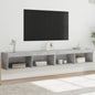 Mobili Porta Tv Con Luci Led 2 Pz Bianchi 80X30X30 Cm